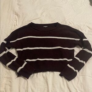 ✨ 3 for $20 Bundle Deal ✨ Charlotte Russe Burgundy and White Striped Sweater